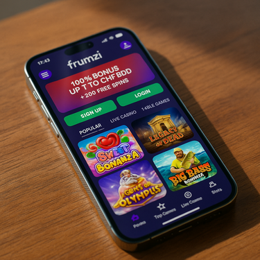 Frumzi Casino - Mobile Responsive Design - iPhone und Android optimiert